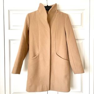 Aritzia Wilfred wool cashmere tan light camel cocoon coat size xs, color Chasm